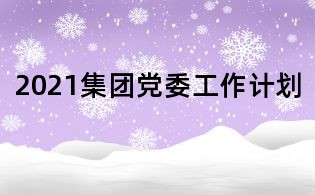 2021集团党委工作计划