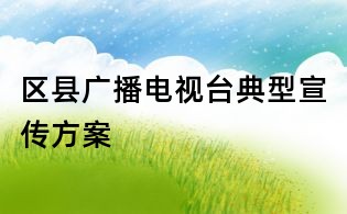 区县广播电视台典型宣传方案