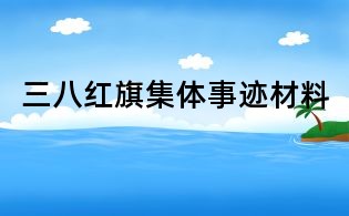 三八红旗集体事迹材料