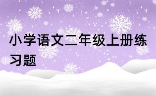 小学语文二年级上册练习题