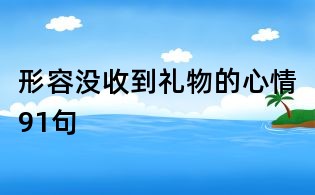 形容没收到礼物的心情91句