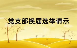 党支部换届选举请示