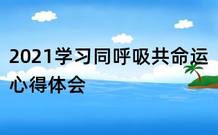 2021学习同呼吸共命运心得体会