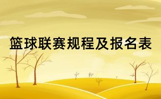 篮球联赛规程及报名表