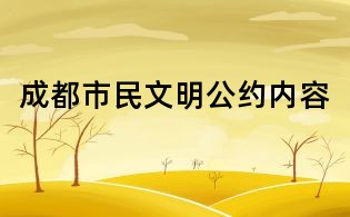 成都市民文明公约内容
