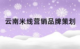 云南米线营销品牌策划