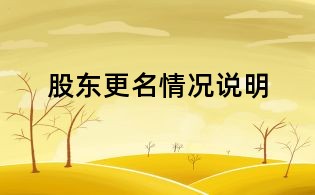 股东更名情况说明