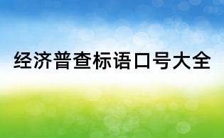 经济普查标语口号大全