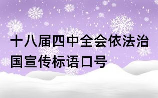 十八届四中全会依法治国宣传标语口号