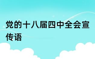 党的十八届四中全会宣传语