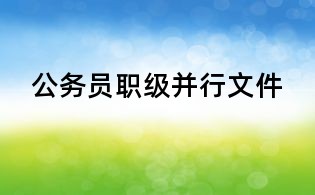 公务员职级并行文件