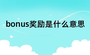 bonus奖励是什么意思