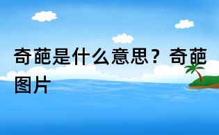 奇葩是什么意思?奇葩图片