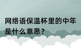 网络语保温杯里的中年是什么意思?