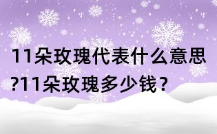 11朵玫瑰代表什么意思?11朵玫瑰多少钱?