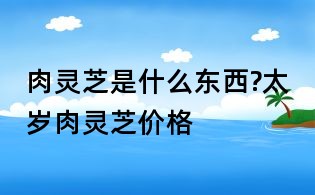 肉灵芝是什么东西?太岁肉灵芝价格