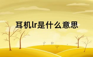 耳机lr是什么意思