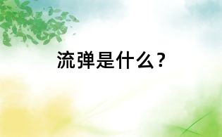 流弹是什么?