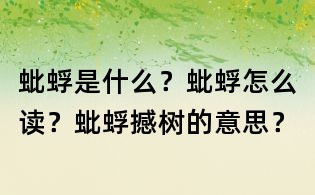 蚍蜉是什么?蚍蜉怎么读?蚍蜉撼树的意思?