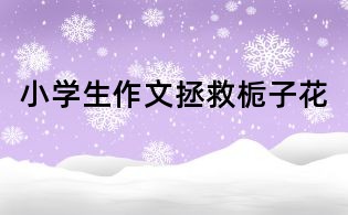 小学生作文拯救栀子花