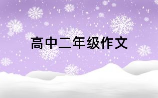 高中二年级作文
