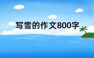 写雪的作文800字